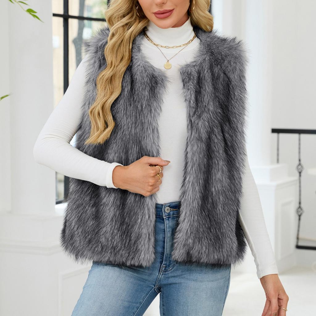 Модный женский жилет с V-образным вырезом, куртка без рукавов