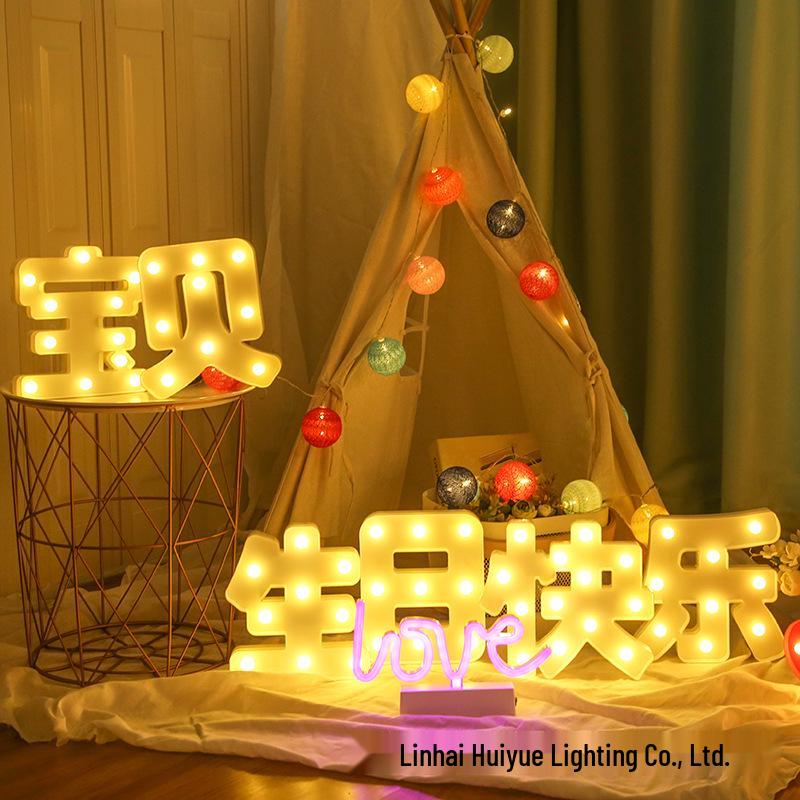 Светодиодные буквы - Декоративные светящиеся буквы для предложений, признаний, дней рождения и вечеринок