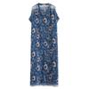 Dimanaf 2024 Plus Size Dress Women Summer V-Neck Sundress Bohemian Floral Print Loose Big Oversize Maxi Dress 7015