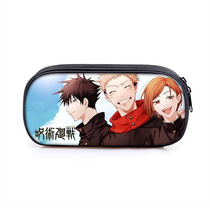 Пенал Jujutsu Kaisen большой вместимости для студентов и предметов первой необходимости для макияжа