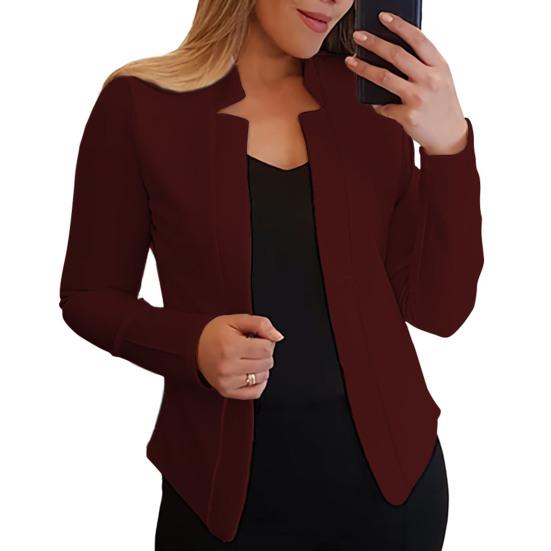 Women Blazer Long Sleeves Thick Lightweight Women Open Front Blazer Coat Female Clothing