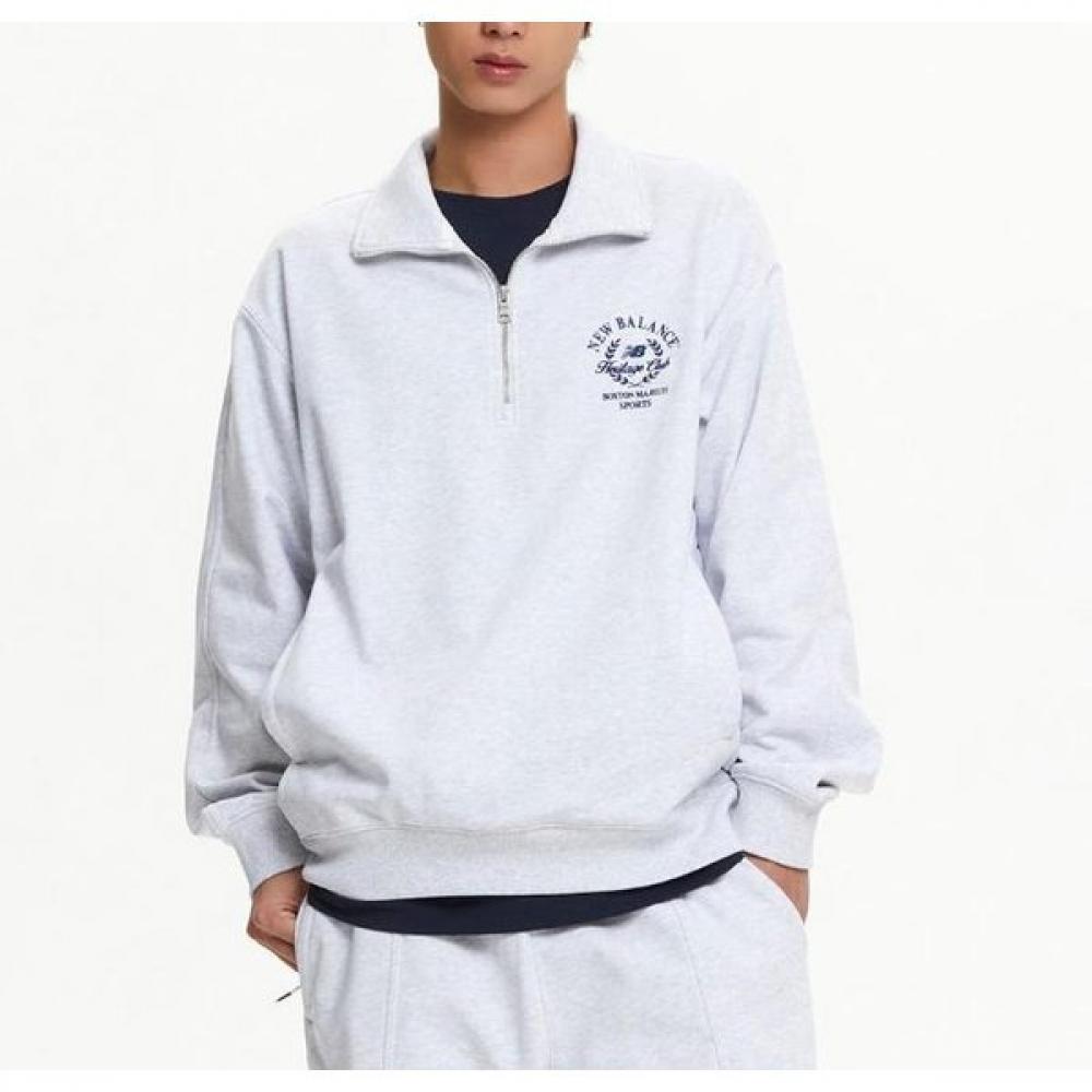 New Balance Common Heritage Half Zip Up Sweatshirt Semi Over Fit B1 Nbncf11253 16 76