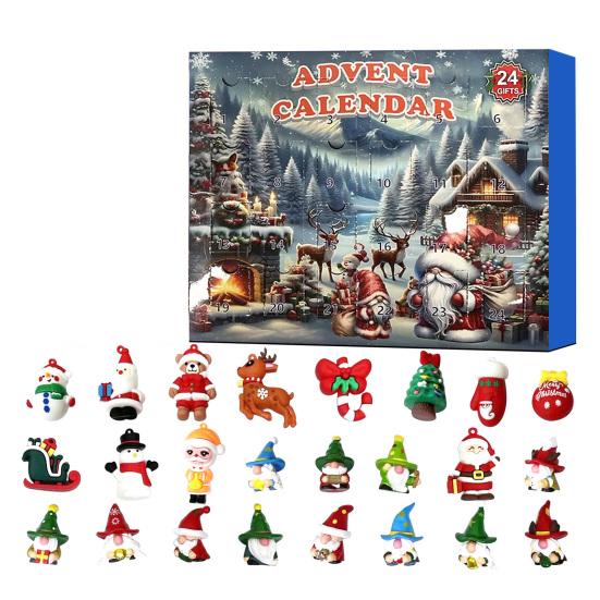 Рождественский адвент-календарь Yousheng Gnome 2024, 24 гнома, украшения, праздничный отсчет, декор, волшебные гномы, коллекционные игрушечные фигурки, украшение для детей