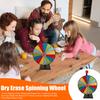 12-Inch Rainbow Prize Wheel with Eraser Pen 15 Slots Dry Erase Spinning Wheel with Stand DIY Fortune Spinner Tabletop Roulette Party Board Game Props