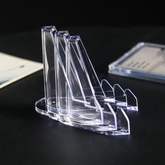 24 шт., прозрачная акриловая подставка для мольберта, устойчивая структура, стеллаж для выставки товаров для карточек, коллекционные предметы