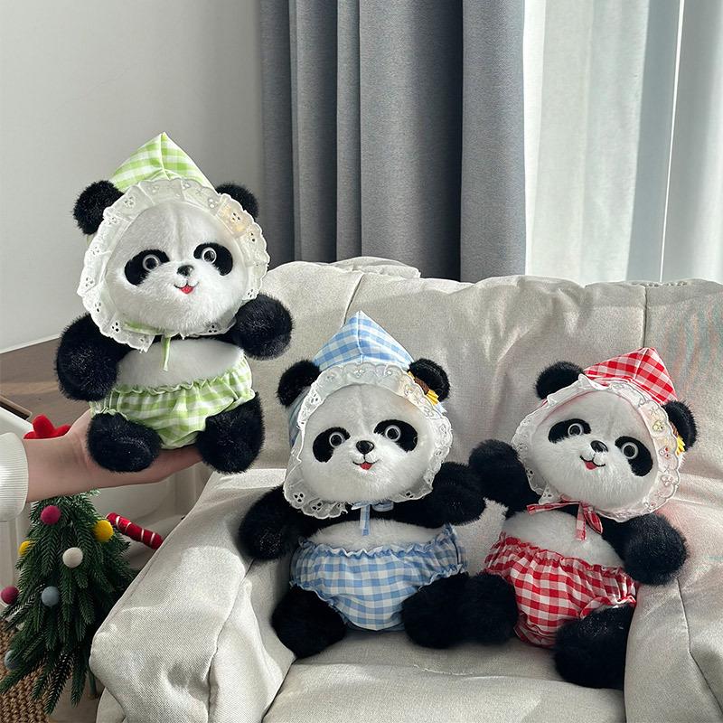 Новая плюшевая игрушка-панда в виде младенца-нагрудника, кукла-периферия в виде гигантской панды в зоопарке, сувенирная тряпичная кукла