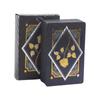 Luxurious Waterproof Plastic Playing Cards Frosted Deck Card with Gold Foil Square Shimmering Poker Set for Party Games