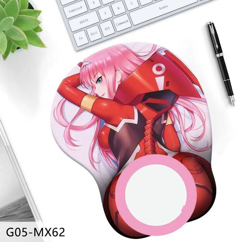 3D силиконовый коврик для мыши с анимационным персонажем, трехмерный коврик для мыши на запястье, ягодицы