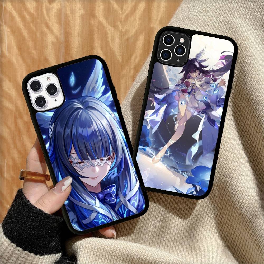Genshin Impact Коломбина Для iPhone 11 12 13 14 15 16 17 Pro Max Plus TPU+PC Ударопрочные Задние Чехлы для Телефона
