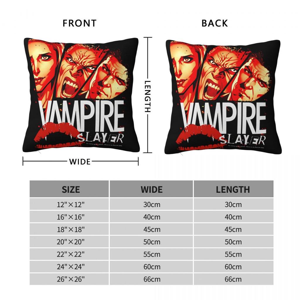 Vampire Slayer Pillowcase Cushion Cover Throw Pillow Cover Y2K Home Decoration Square Multi-Size