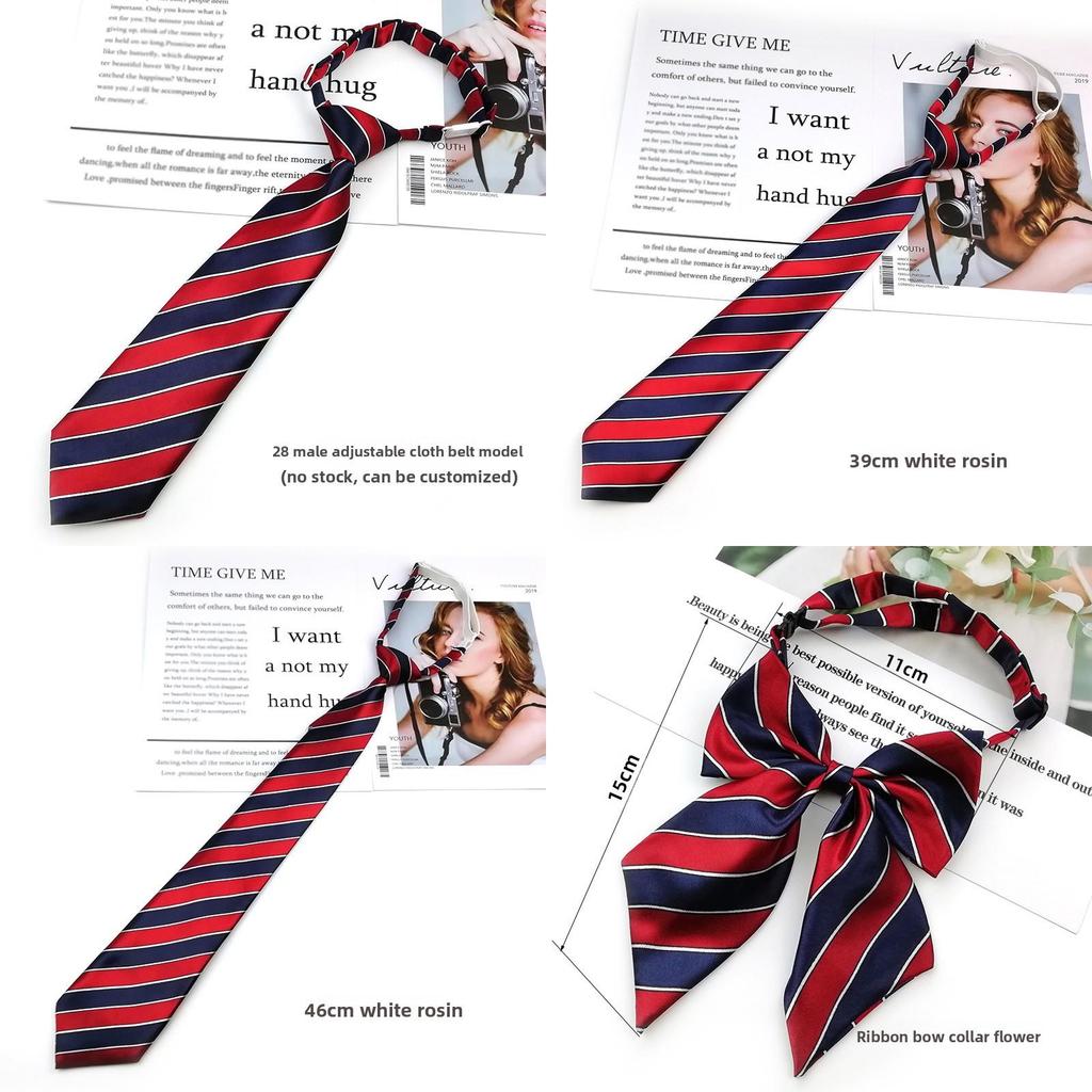 Childrens School Uniform Tie And Boutonniere Set With Polyester Stripes For Graduation Events
