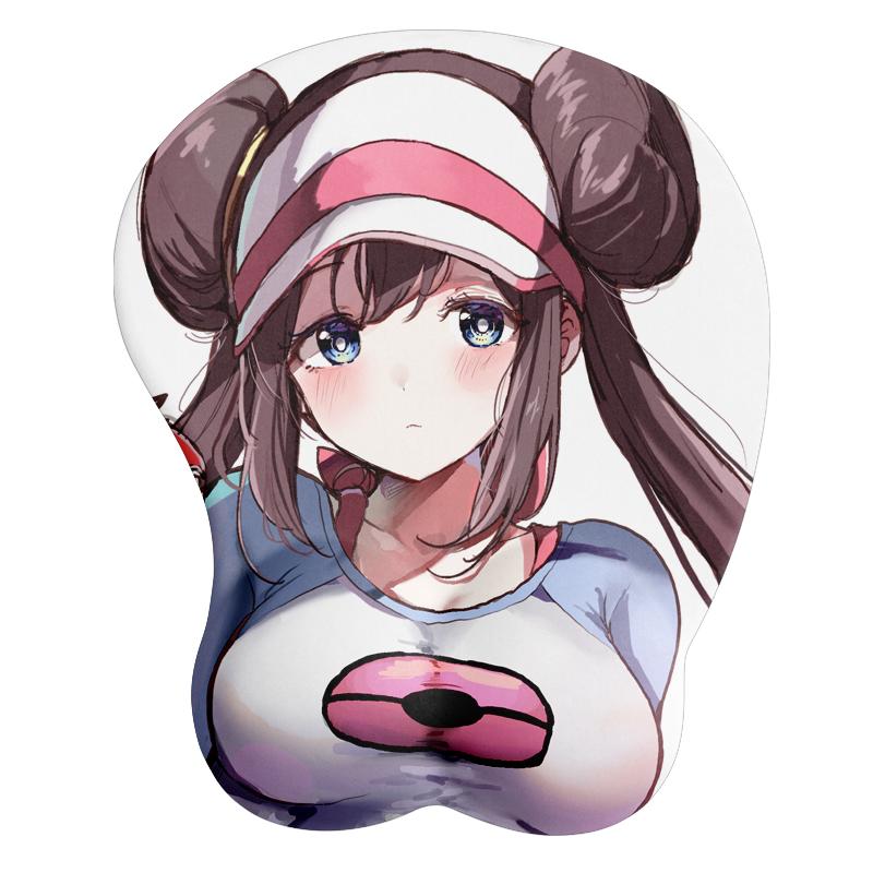 Cute Sexy Girl Silicone 3DMouse Pad Anime With Wrist Rest Support Opie Ergonomic Non Slip Creative Table Pad For Men