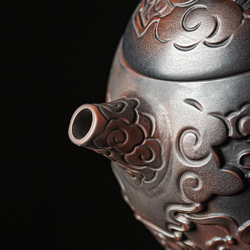 Фиолетовый керамический старинный чайник Керамический чайник кунг-фу Одиночный чайник Устройство для приготовления чая пуэр Чайные наборы Китайский чайник