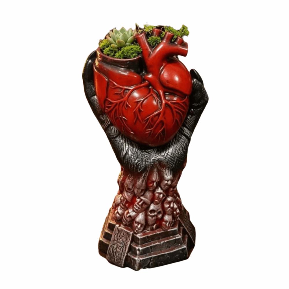 Heart-shaped Resin Vase Nordic Style Flower Pot Heart-shaped Vase Halloween Decor