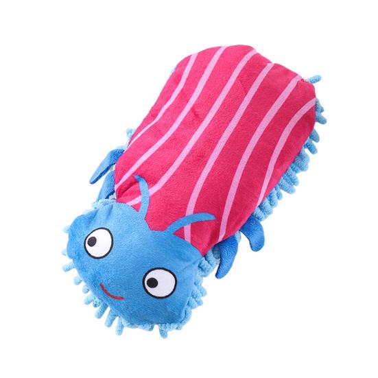 Yousheng Mop Insect Squeaky Plush Dog Toy Ladybug Caterpillar Shape Stuffed Crinkle Puppy Chew Toy for Small Dogs