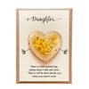 Daughter Pocket Hug with Positive Card Emotional Support Love Heart Figurine Son Sister Niece Pocket Token Decoration Inspirational Encouragement Gift