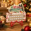 Snowman Christmas Advent Calendar Wooden Desktop Ornament Creative Christmas Decor  Christmas Party