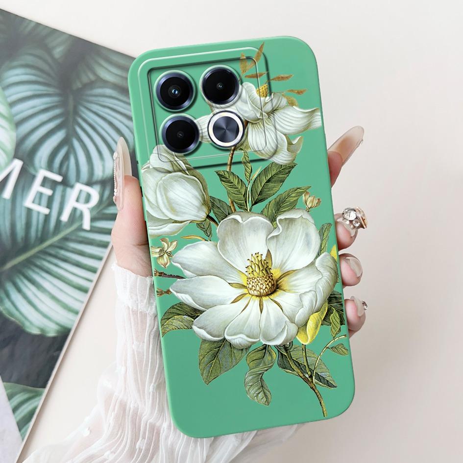 For Infinix Note 40 5G Case Cartoon Rabbit Flower Anti Slip Bumper Soft Silicone Cover For Infinix Note40 X6852 X6851 Phone Case