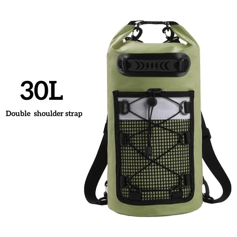 High Quality Dry Bag with Front Mesh Pocket,Reflective Strips,Ideal for Beach,Travel,Swimming,Surfing,Secure Zipper Closure