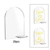 4"x6" Arched Round Top Acrylic Signs with Stand Centerpieces Decor DIY Blank Plate