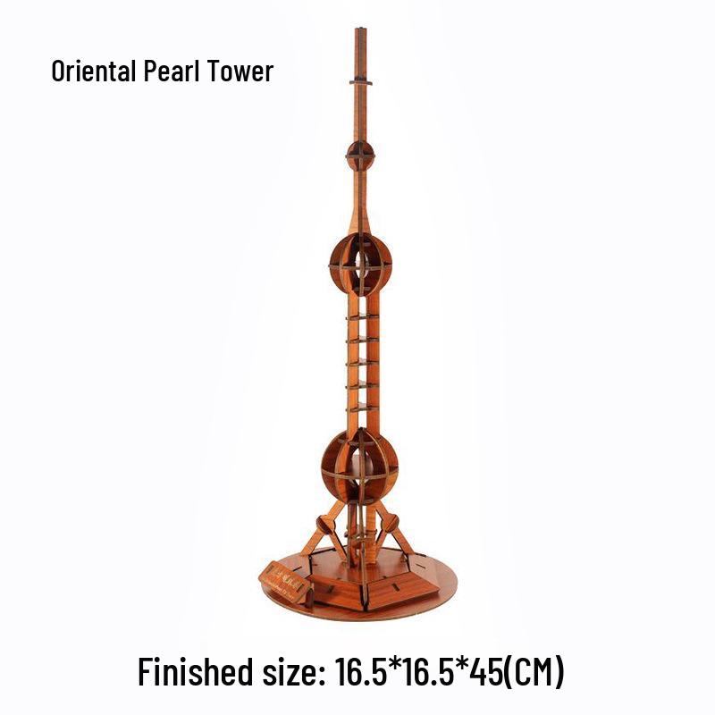 Red Bamboo 3D Wooden Car Jigsaw Puzzle - DIY Interlocking Laser-Cut Model