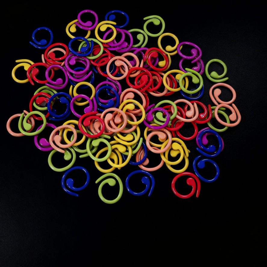 Sprout Style Metal Braided Stitch Markers for Knitting Needles - Open Ring DIY Yarn Scarf Tools