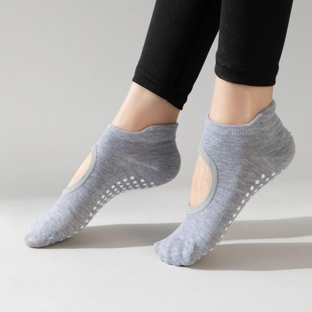 Backless Yoga Socks Breathable Floor Socks Professional Sports Socks  Ladies