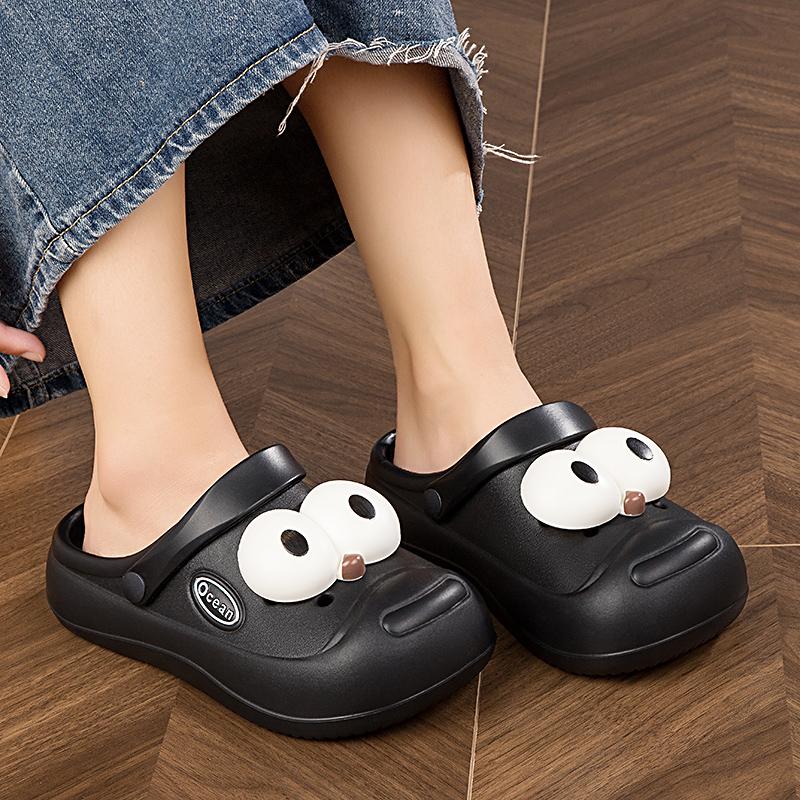 New Fashion Shoes Couple Style Cute Beach Sandals Women Summer Outdoor Casual Slippers Summer Soft Anti Slip Thick Sole Shoe