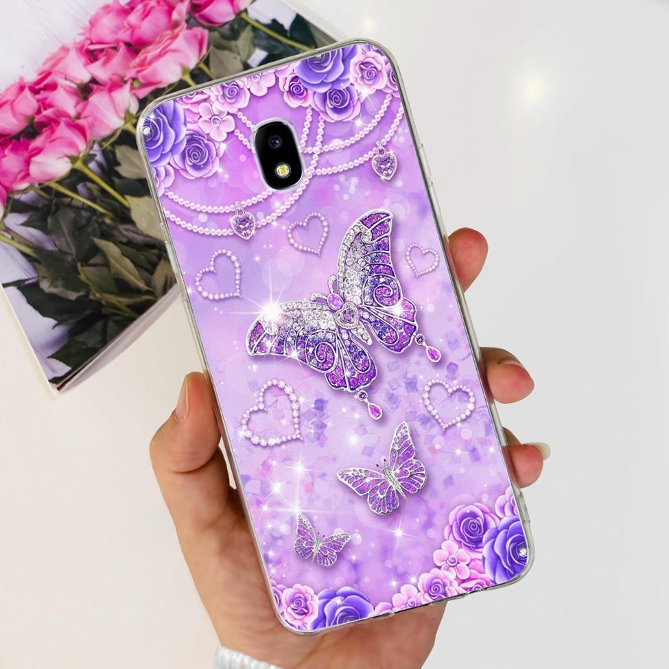 Чехол для Samsung J3 J5 J7 2017 Чехол Милый Мультяшный Кот Модные Цветы Задняя Крышка Для Samsung Galaxy J7 2017 Чехол для Телефона
