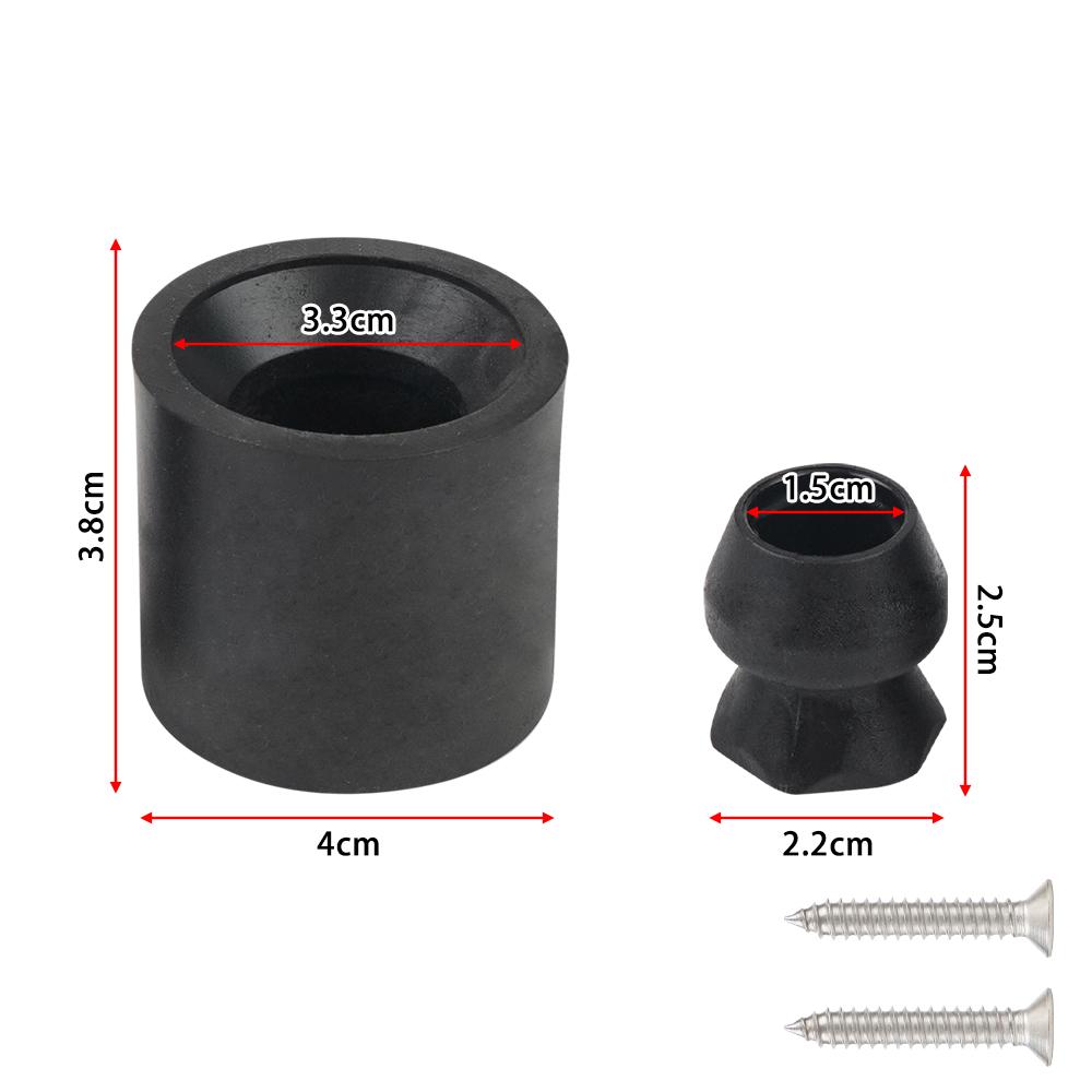 Комплект держателей дверей прицепа, 2 комплекта низкопрофильных резиновых бамперов для держателей дверей, подходит для прицепа RV