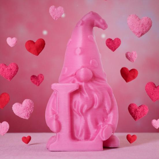 4 шт. фигурка гнома на День святого Валентина, напечатанная на 3D-принтере, настольная скульптура гнома любви, розовый центральный элемент стола для столовой, товары для домашней вечеринки
