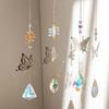 7Pcs Coloured Crystal Suncatcher Hanging Light Collection Pendant Wind Chime Landscape