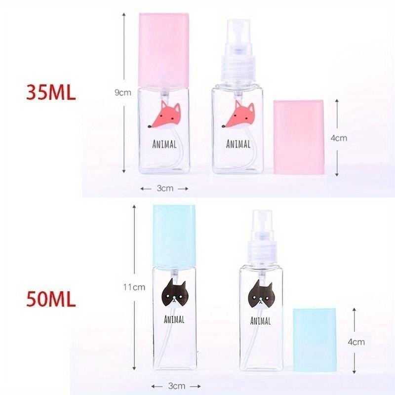 1 шт. 50 мл Дорожный прозрачный мультяшный пластиковый спрей Многоразовая бутылка Маленькая мини пустая Многоразовая Ск ЛС
