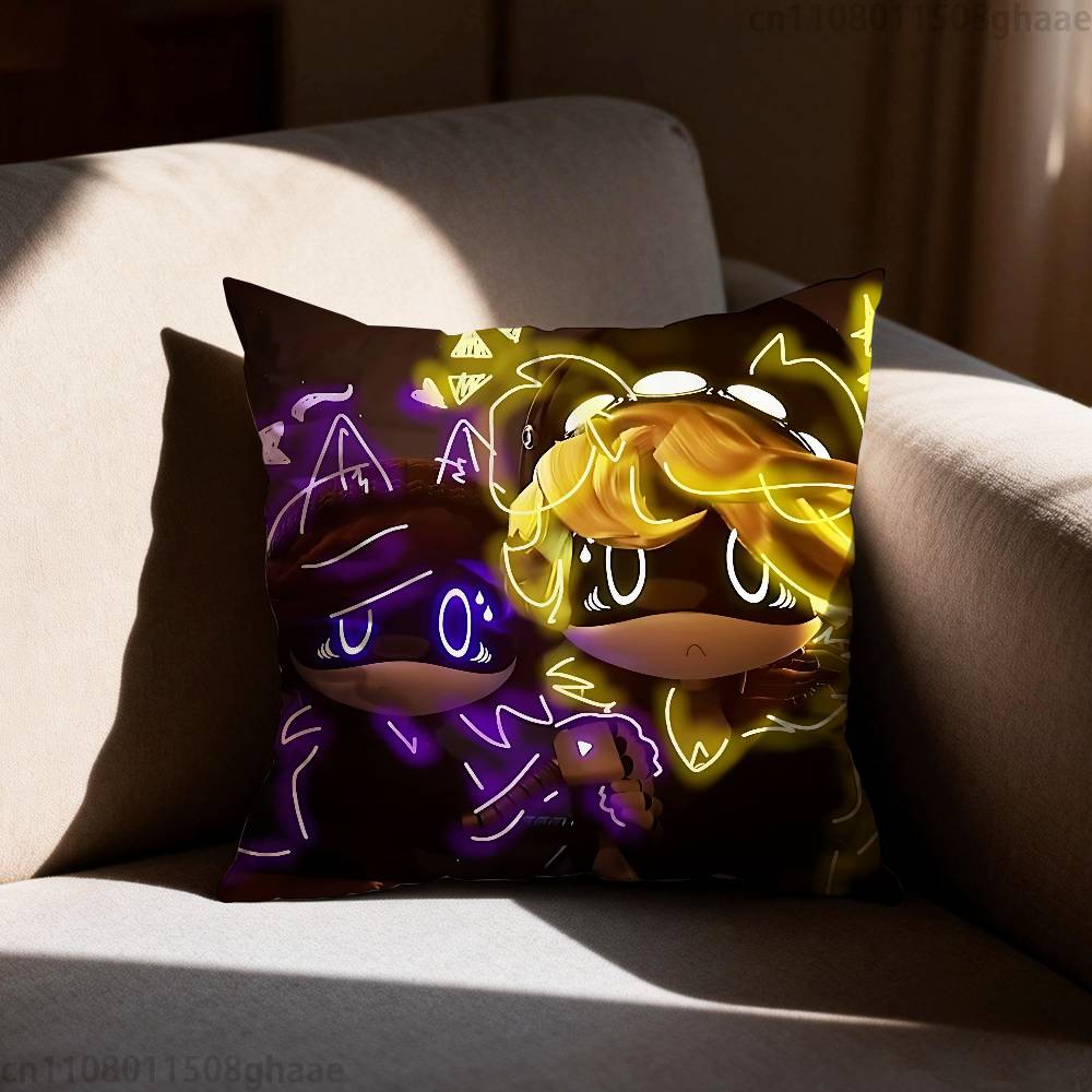 Murder Drones Pillow Case Square DoubleSided Printing Short Plush Sofa Cushion Cover Bedroom Bedside Pillow