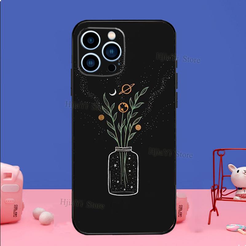Лунное Полнолуние Колдовская Тайна Тотем Чехол Для iPhone 16 15 13 11 12 14 Pro Max XS XR X Plus 13 mini Мягкий Чехол Fundas Capa Оболочка