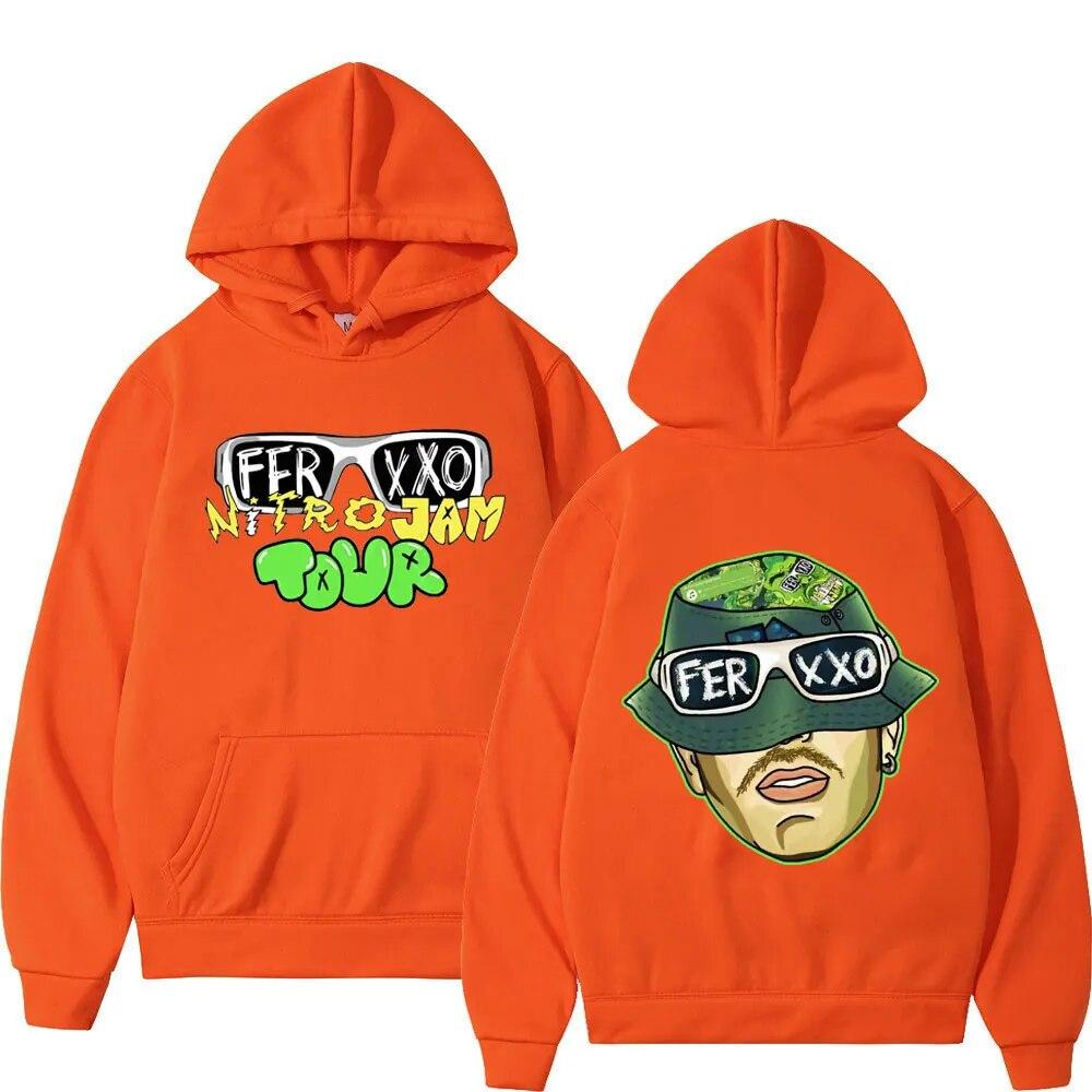 2023 Feid Ferxxo Tour Толстовка Унисекс Женская Harajuku Хип-Хоп Толстовки С Длинным Рукавом Высокая Уличная Мода Негабаритные Флисовые Толстовки