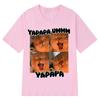 Yapapa Хммм Забавная и Милая Футболка с Эмодзи Кошки для Женщин Модная Повседневная Футболка с Коротким Рукавом в Стиле Харадзюку Y2K Топ