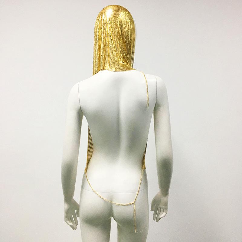 Трендовый летний женский худи-жилет на металлических бретелях в европейском и американском стиле – Сексуальный топ-слинг для горячей девушки