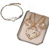 New Popular Jewelry Set Female Personality Versatile Rhinestone Zircon Necklace Earrings Watch Accessories