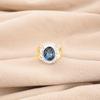 London Blue Topaz Gemstone 925 Sterling Silver Jewelry Statement Ring For Women RR-61-10