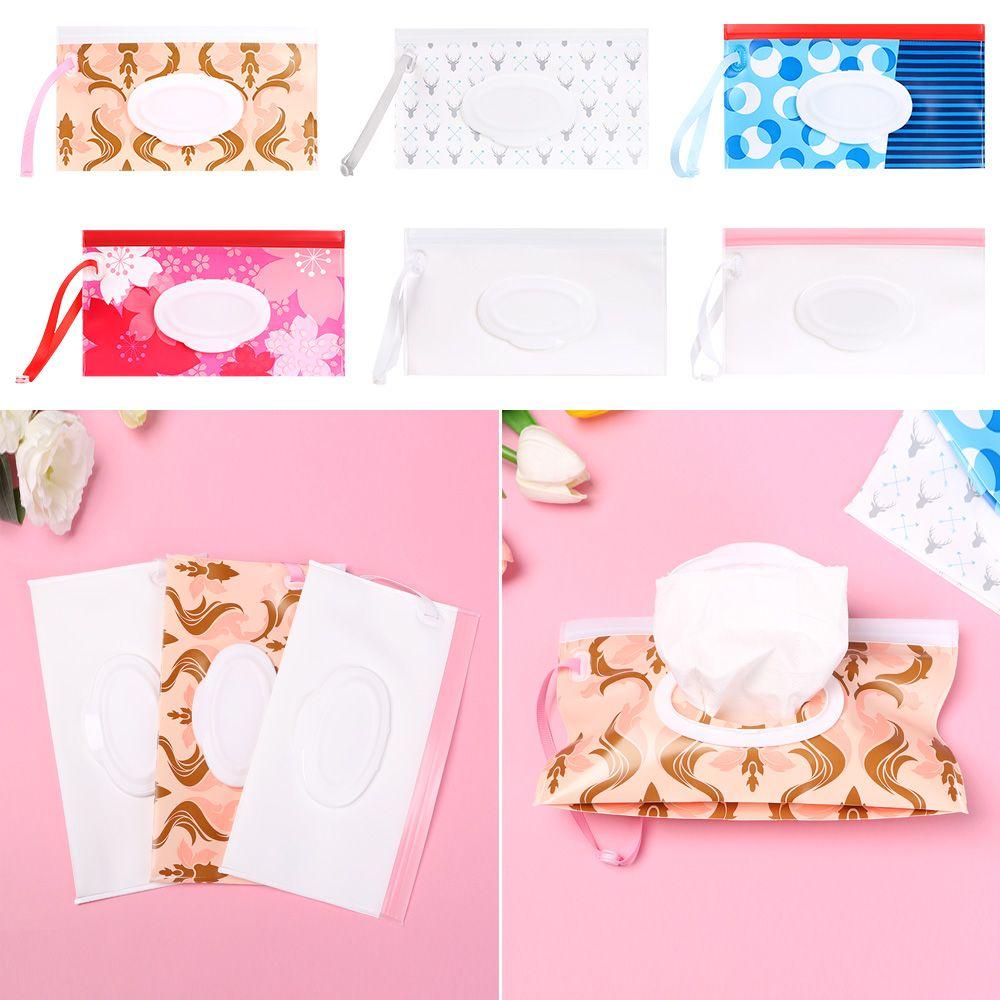 Portable Carrying Case Flip Cover Cosmetic Pouch Wet Wipes Bag Stroller Accessories Tissue Box