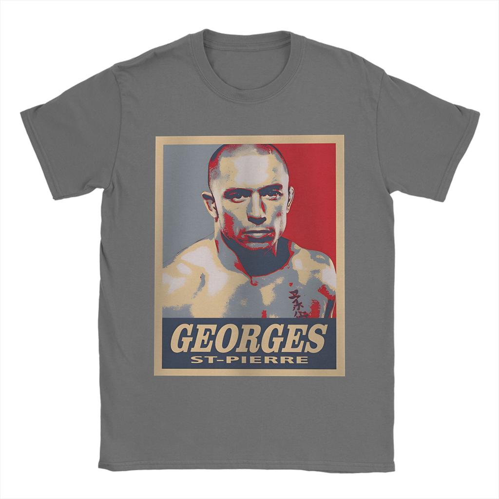 Мужская футболка Georges St Pierre Винтажная 100% Хлопок Футболки с круглым вырезом и коротким рукавом Идея для подарка Топы