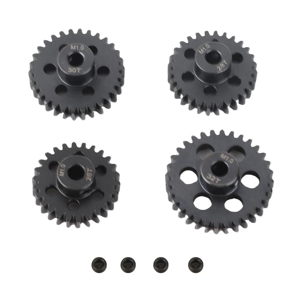 RC Motor Gear 26T 28T 30T 32T 25DP M1 5mm Metal RC Motor Pinion Set for 1 8 RC Cars