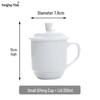 Yongjing Yitao Pure White Ceramic Lidded Mug