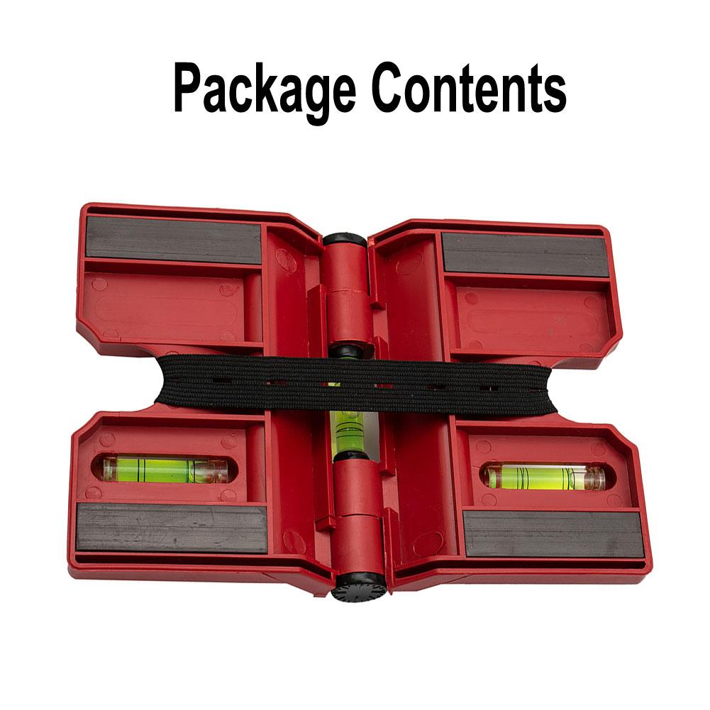 Угловой уровень 90 градусов Уровень для столба забора Труба Магнитный регулируемый уровень для столба С эластичной лентой Горизонтальный Вертикальный 3 ампулы