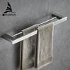 Silver Color Wall Mounted SUS 304 Stainless Steel Double Towel Bars Bathroom Towel Hanger Bathroom Accessories Towel Rack 610011