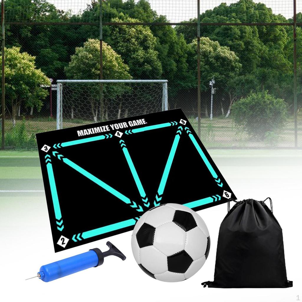 Футбольный коврик для тренировки шагов Дриблинг Бесшумный спортивный вспомогательный реквизит Нескользящий