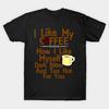 Men Black Print T-shirt Super Large TShirt Coffee-dark-bitter-and-too-hot-for-you No-Cut Transfer Paper Print Cotton Tshirt