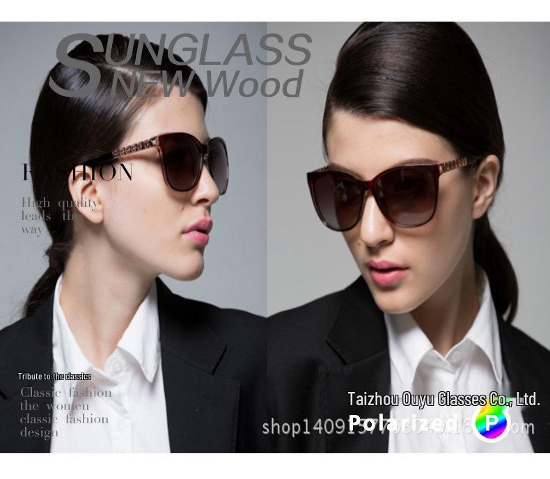 Cat-Eye TR Memory Frame Polarized Women's Sunglasses