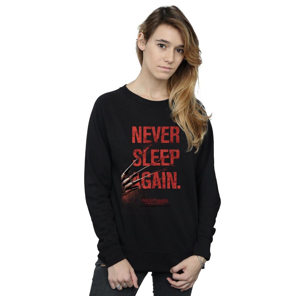 A Nightmare On Elm Street Womens/Ladies Never Sleep Again Sweatshirt